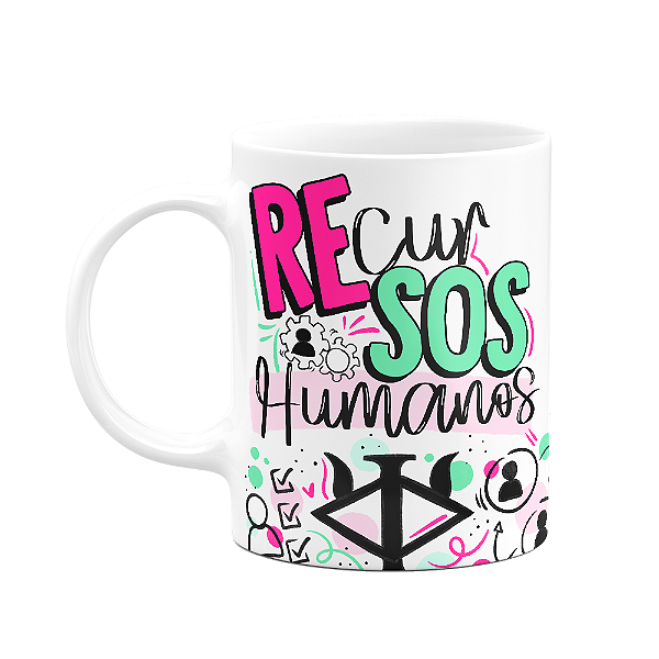 Caneca profissões - Recursos Humanos - 325ml - Branca - M2