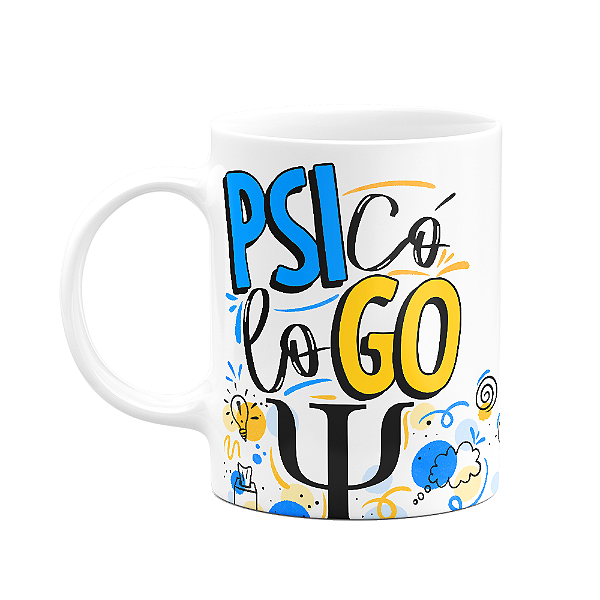 Caneca profissões - Psicólogo - 325ml - Branca