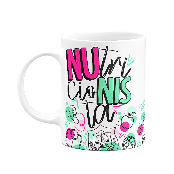 Caneca Profissões - Nutricionista - 325ml - Branca - M2
