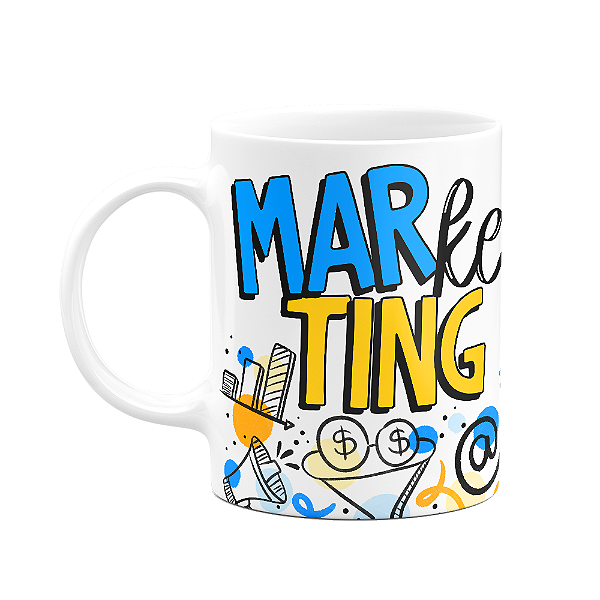 Caneca Profissões - Marketing - 325ml - Branca