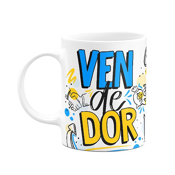 Caneca Profissões - Vendedor - 325ml - Branca