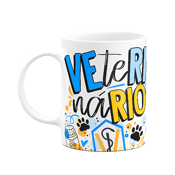 Caneca Profissões - Veterinário - 325ml - Branca