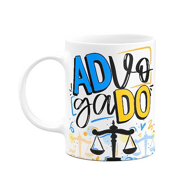 Caneca Profissões - Advogado - 325ml - Branca