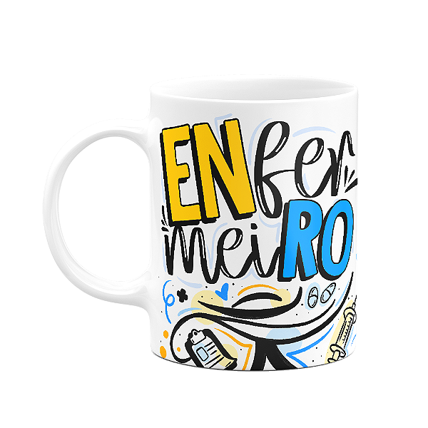 Caneca Profissões - Enfermeiro - 325ml - Branca