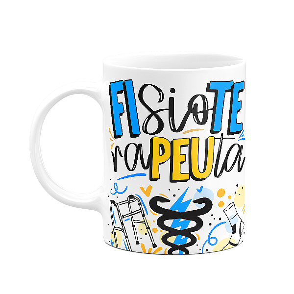 Caneca Profissões - Fisioterapeuta - 325ml - Branca