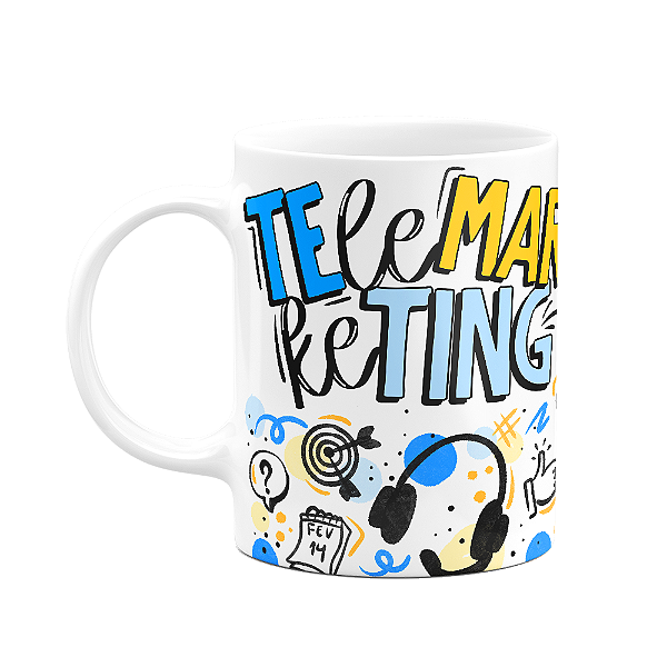 Caneca Profissões - Telemarketing - 325ml
