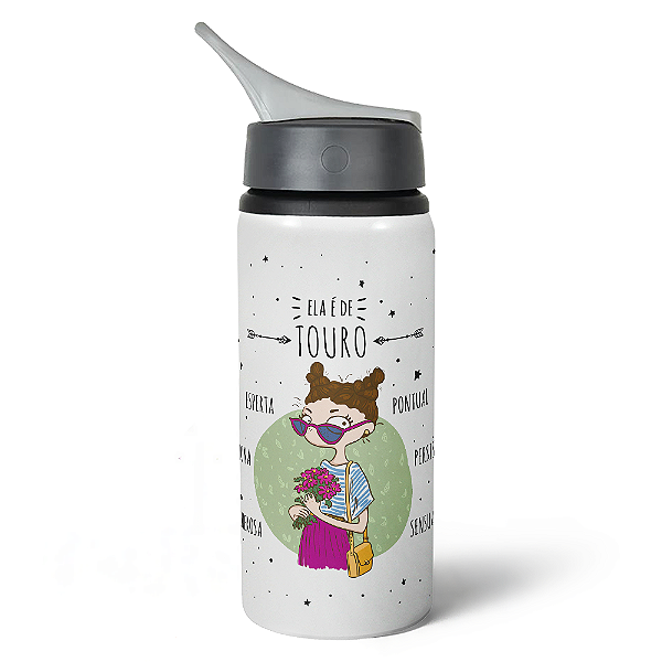 Garrafa Squeeze NK Signos - Ela é de Touro - 600ml