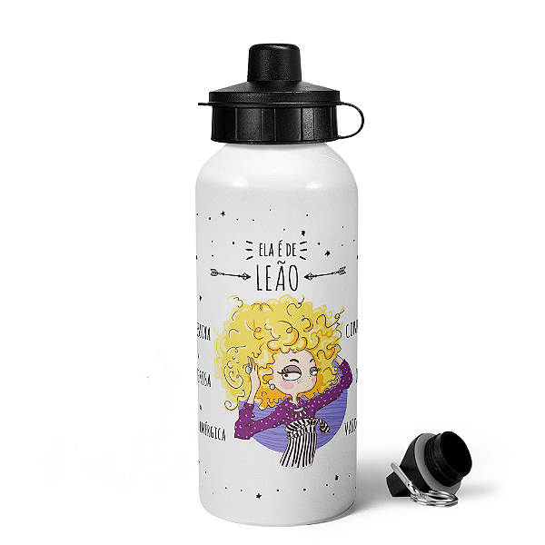 Garrafa Squeeze MQ Signos - Ela é de Leão - 600ml M2