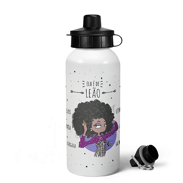 Garrafa Squeeze MQ Signos - Ela é de Leão - 600ml