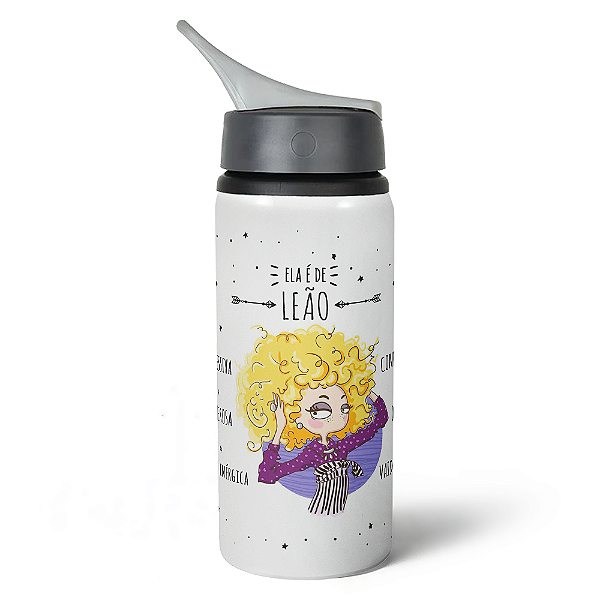 Garrafa Squeeze NK Signos - Ela é de Leão - 600ml M2