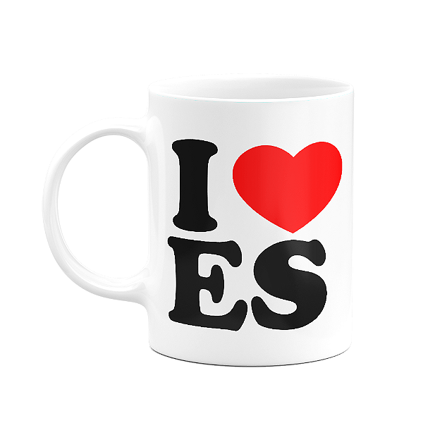 Caneca I Love ES - Espírito Santo - 325ml branca