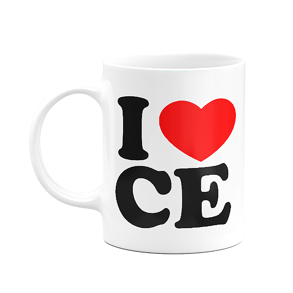 Caneca I Love CE - Ceará - 325ml - branca