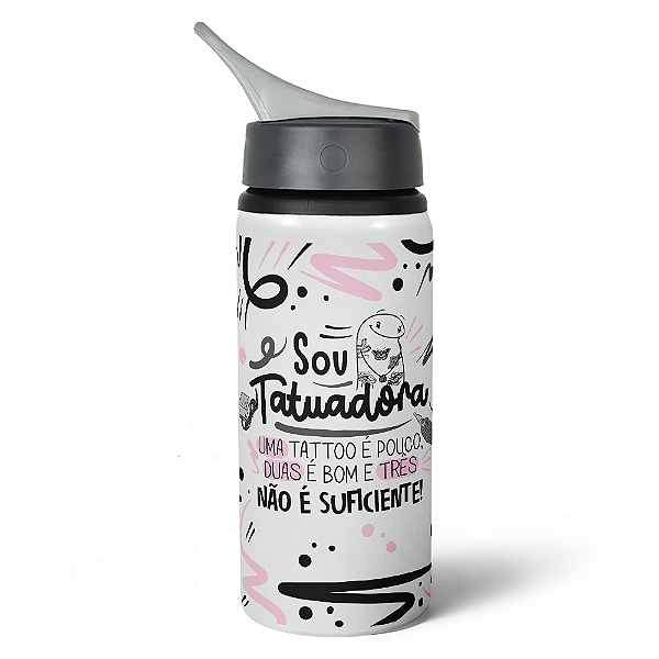 Garrafa Squeeze NK Flork Profissões - Sou tatuadora