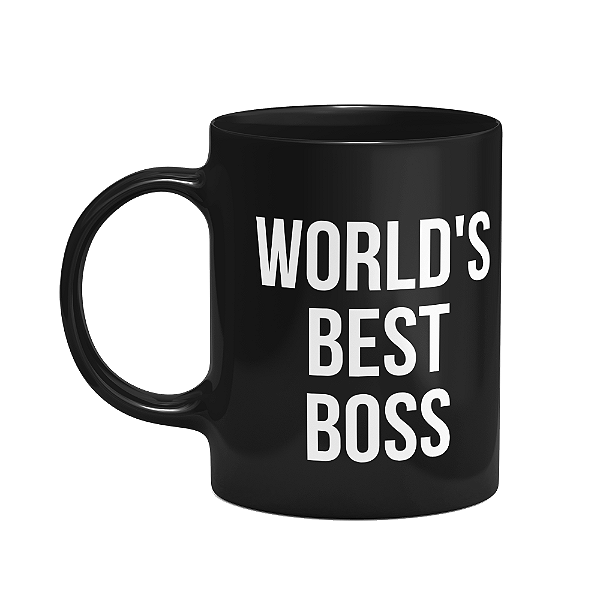 Caneca Geek - The Office World's Best Boss - Preta (SALDO)