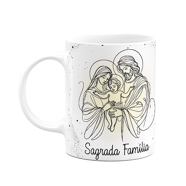 Caneca Religiosa Orações - Sagrada Família - 325ml