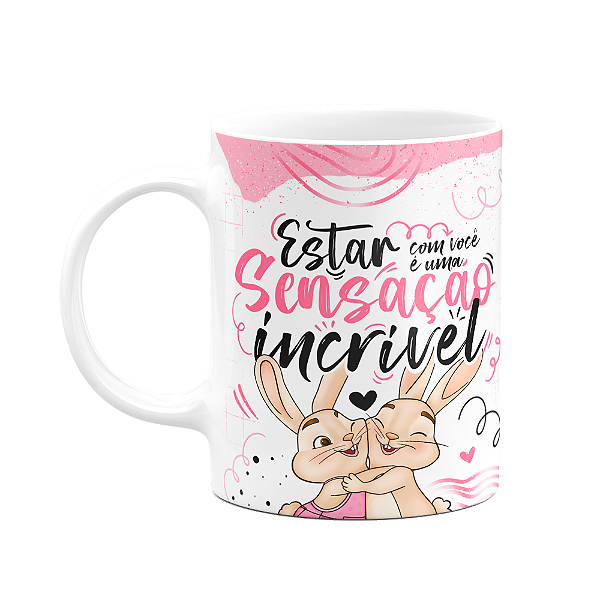 Caneca Páscoa Doce - Estar com você é uma sensação incrível