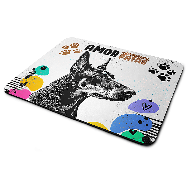 Mouse Pad Amor de quatro patas - Cachorro Doberman