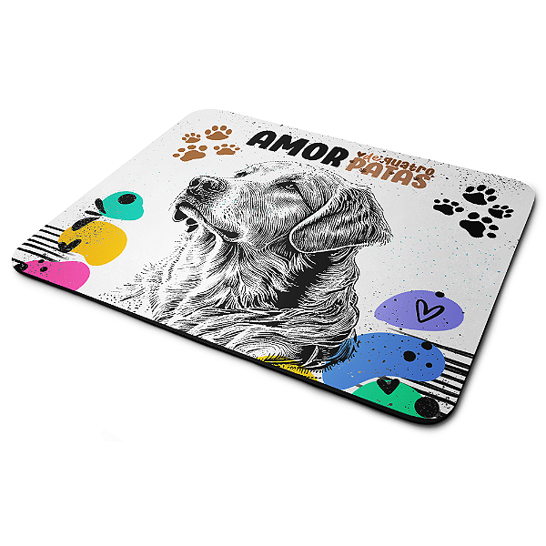 Mouse Pad Amor de quatro patas - Cachorro Golden