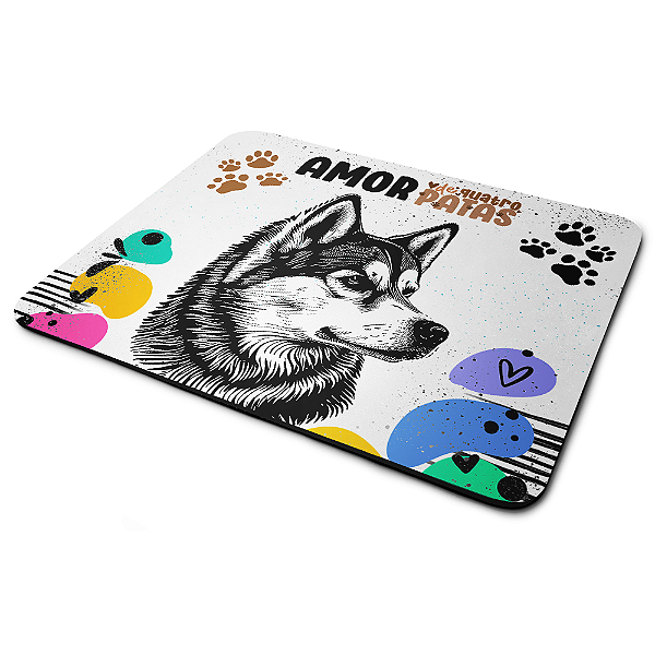 Mouse Pad Amor de quatro patas - Cachorro Husky