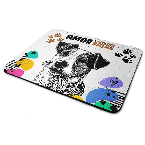Mouse Pad Amor de quatro patas - Cachorro Jack Russell
