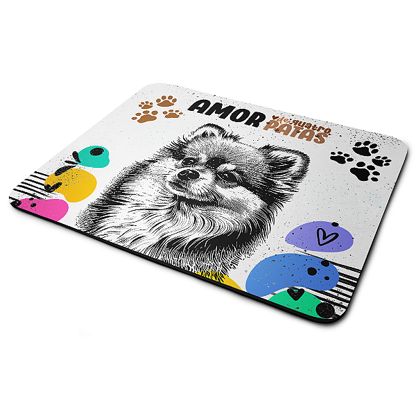 Mouse Pad Amor de quatro patas - Cachorro Lulu Spitz