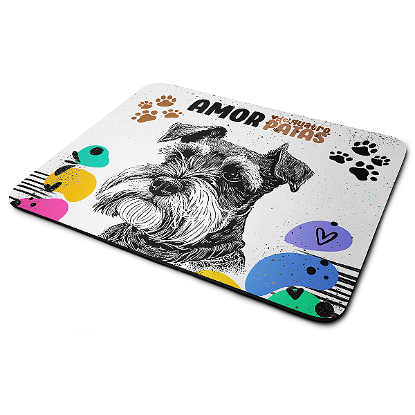 Mouse Pad Amor de quatro patas - Cachorro Schnauzer