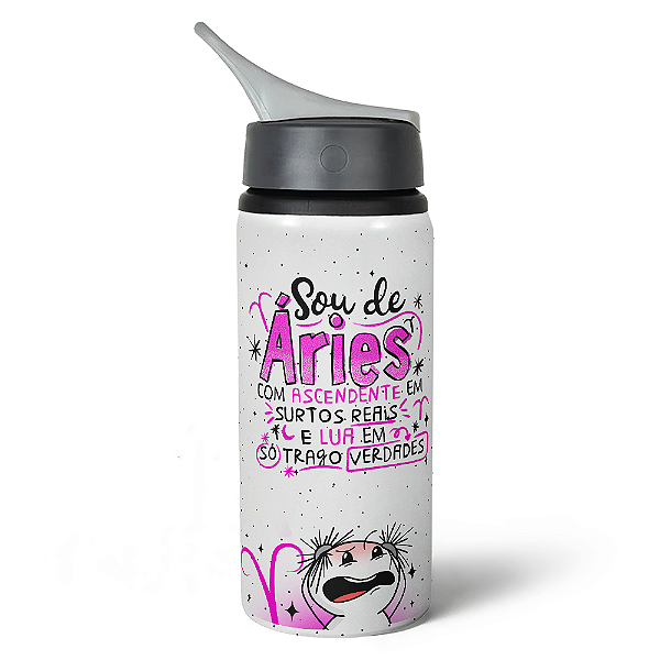 Garrafa Squeeze NK Funny Signos - Sou de Áries - 600ml
