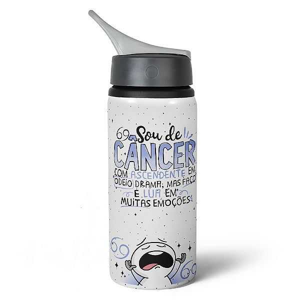 Garrafa Squeeze NK Funny Signos - Sou de Câncer - 600ml