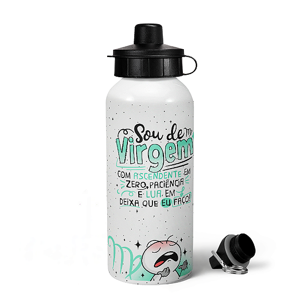 Garrafa Squeeze MQ Funny Signos - Sou de Virgem - 600ml