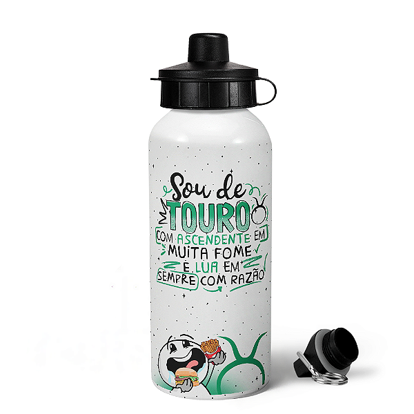 Garrafa Squeeze MQ Funny Signos - Sou de Touro - 600ml