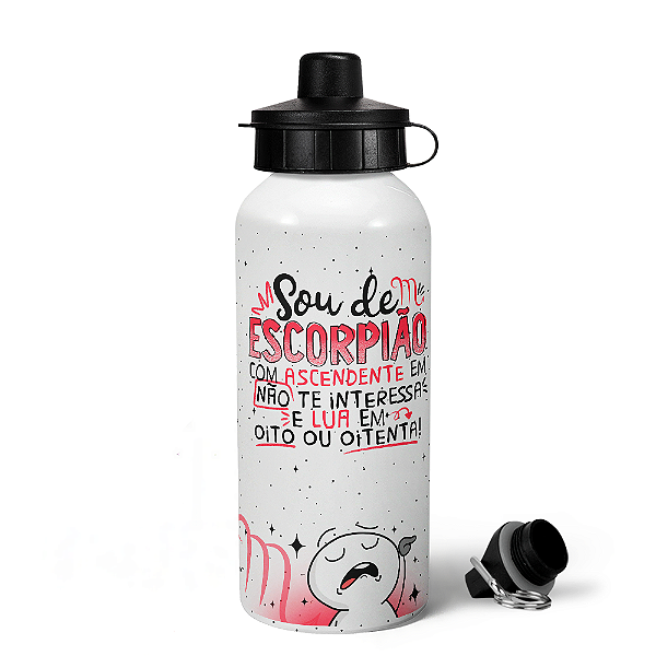 Garrafa Squeeze MQ Funny Signos - Sou de Escorpião - 600ml