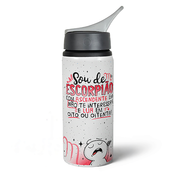 Garrafa Squeeze NK Funny Signos - Sou de Escorpião - 600ml