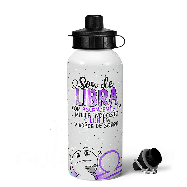 Garrafa Squeeze MQ Funny Signos - Sou de Libra - 600ml
