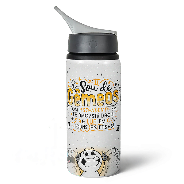 Garrafa Squeeze NK Funny Signos - Sou de Gêmeos - 600ml