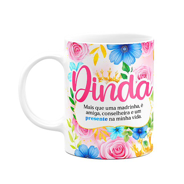 Caneca Floral Mães - Dinda - Definição - 325ml