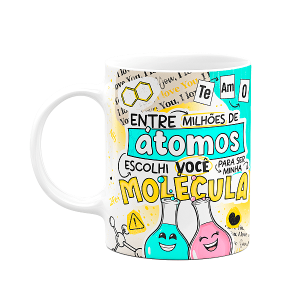 Caneca Namorados - Você é a minha molécula - 325ml