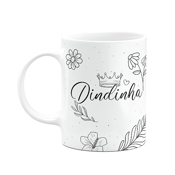 Caneca de Dindos - Dindinha - M2 - 325ml - Branca