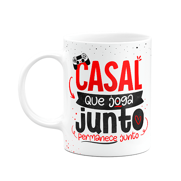 Caneca Namorados Gamer - Casal que joga junto