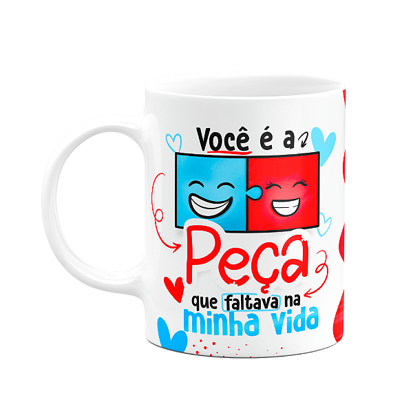 Caneca Namorados - Você é a peça que faltava