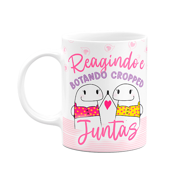Caneca Flork Amigas - Reagindo e botando cropped juntas