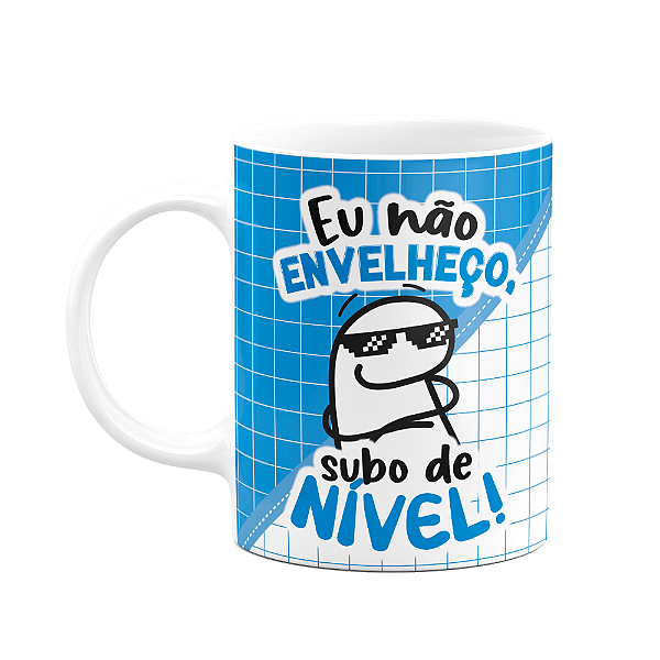Caneca Flork Pais - Eu não envelheço, subo de nível
