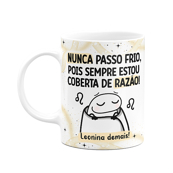 Caneca Flork Signos Leão - Leonina demais! 325ml
