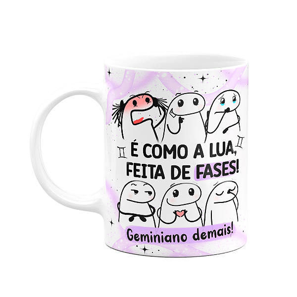 Caneca Flork Signos Gêmeos - Geminiano demais! 325ml