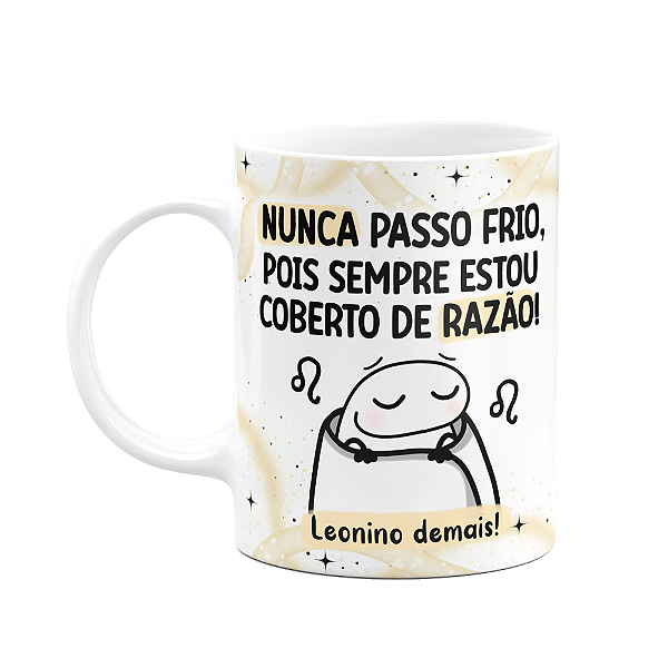 Caneca Flork Signos Leão - Leonino demais! 325ml