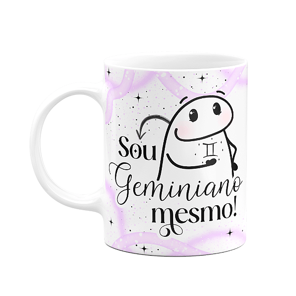 Caneca Flork Signos Gêmeos - Sou geminiano mesmo