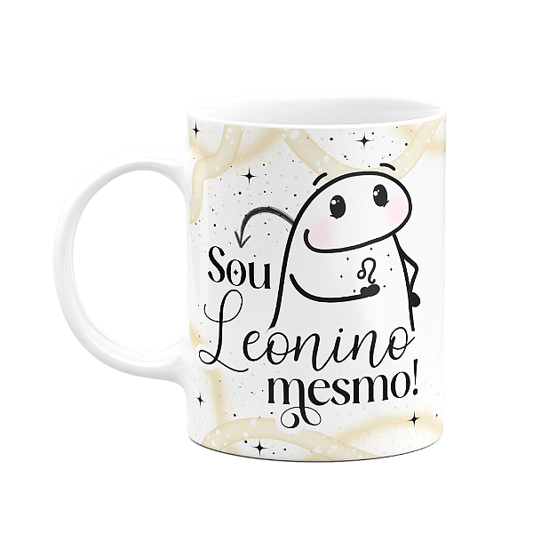 Caneca Flork Signos Leão - Sou leonino mesmo