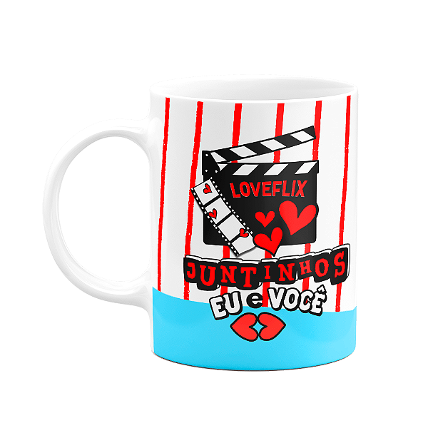 Caneca Namorados Loveflix - Juntinhos eu e você