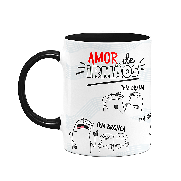 Caneca Flork Irmãos - Amor de Irmãos - D-black