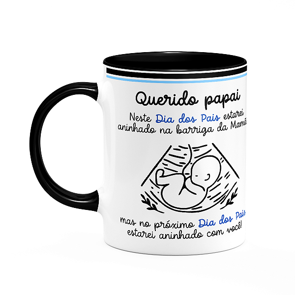 Caneca dos Pais - Querido futuro papai de menino - D-black