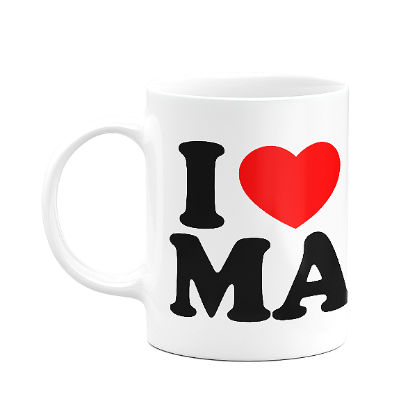 Caneca I Love MA - Maranhão - 325ml - branca